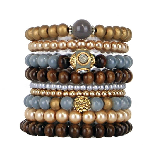 BRACELETS, SET of 9 - EARTH