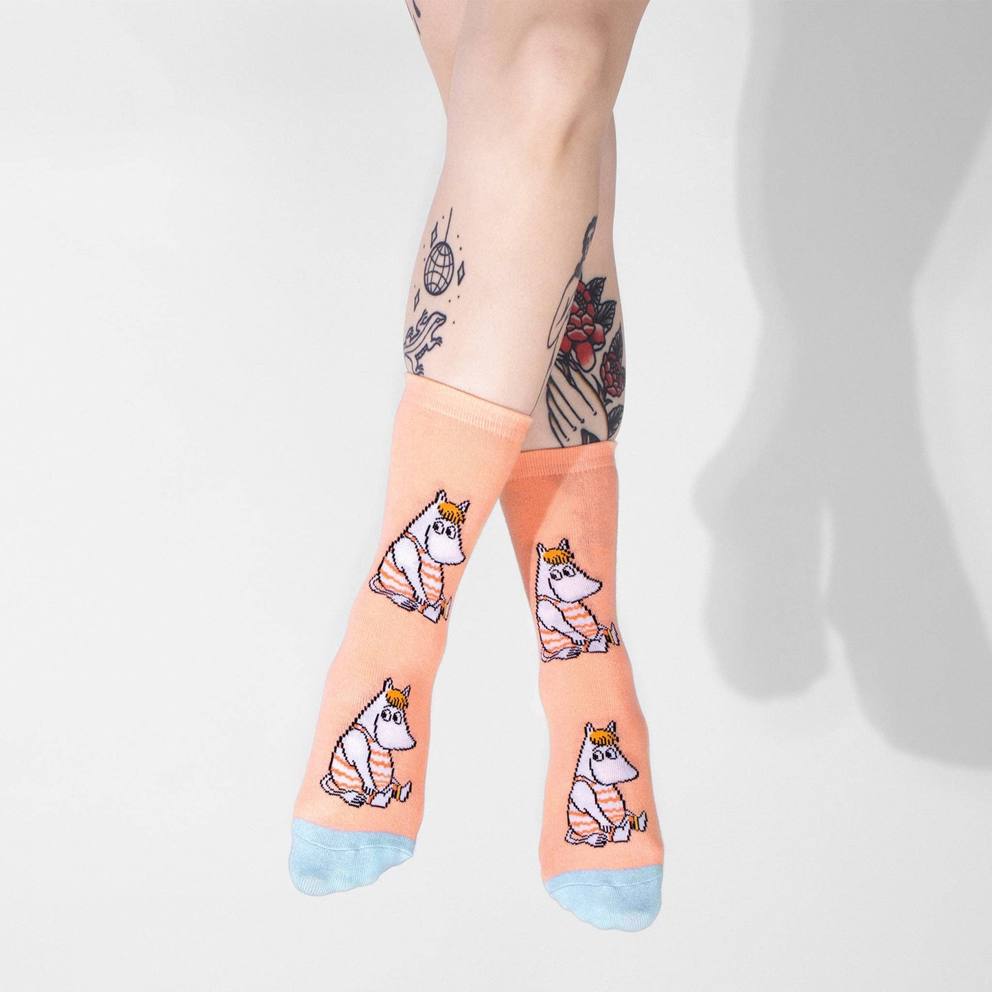 MOOMIN SOCKS (SNORKMAIDEN), WOMEN'S - PEACH/TURQ