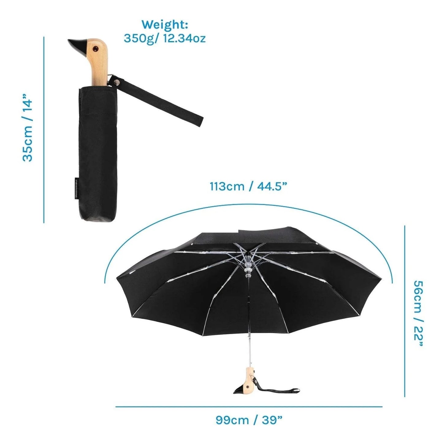 DUCKHEAD UMBRELLA, BLACK