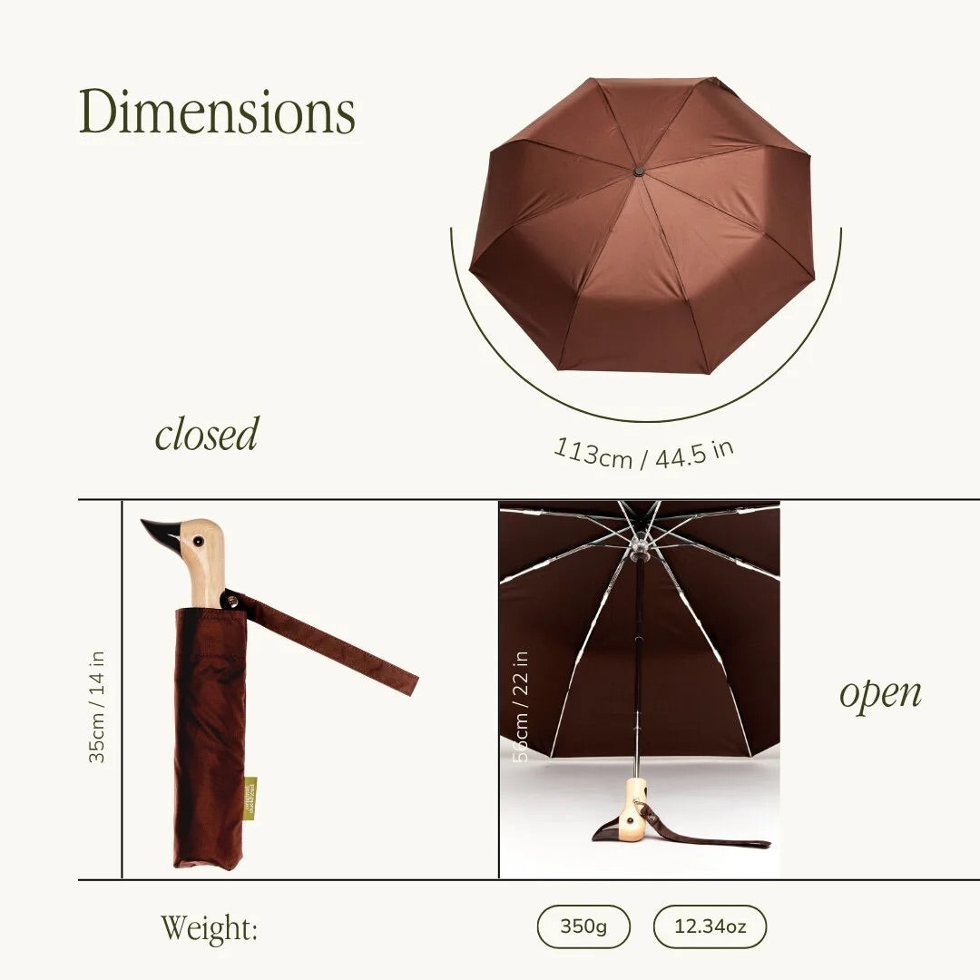 DUCKHEAD UMBRELLA, BROWN - ESPRESSO