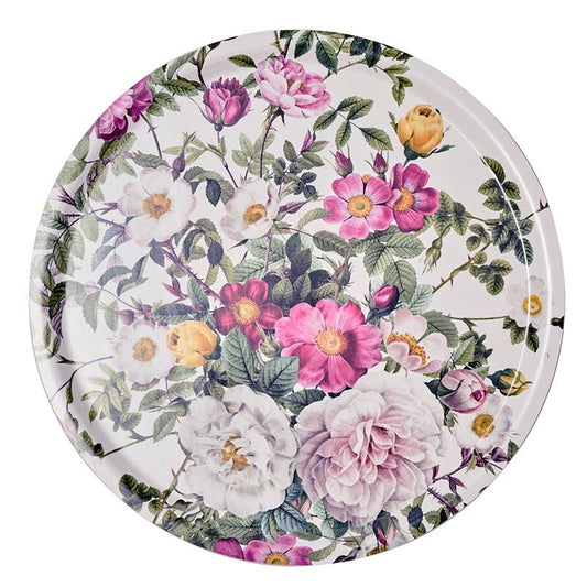 TRAY - ROSE FLOWER GARDEN, BIRCH