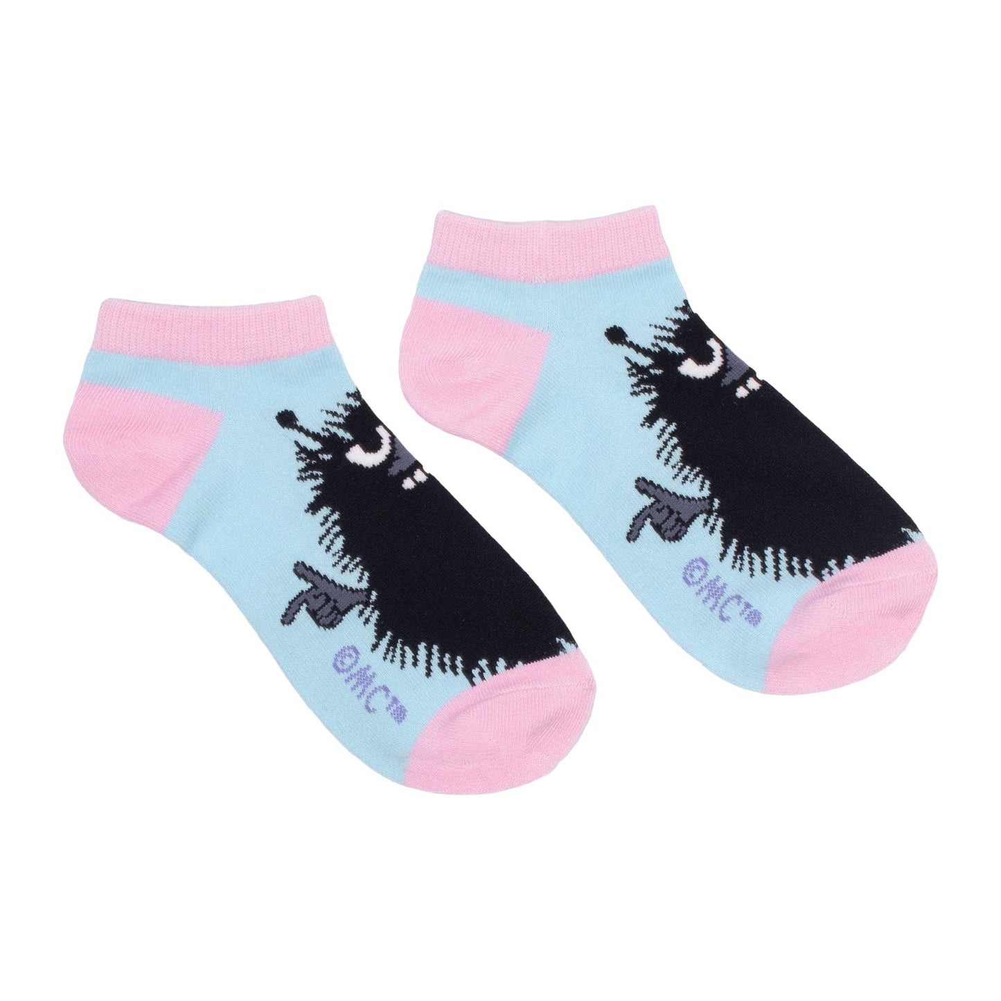 MOOMIN WOMEN'S ANKLE SOCKS, STINKY - TURQUOISE/PINK