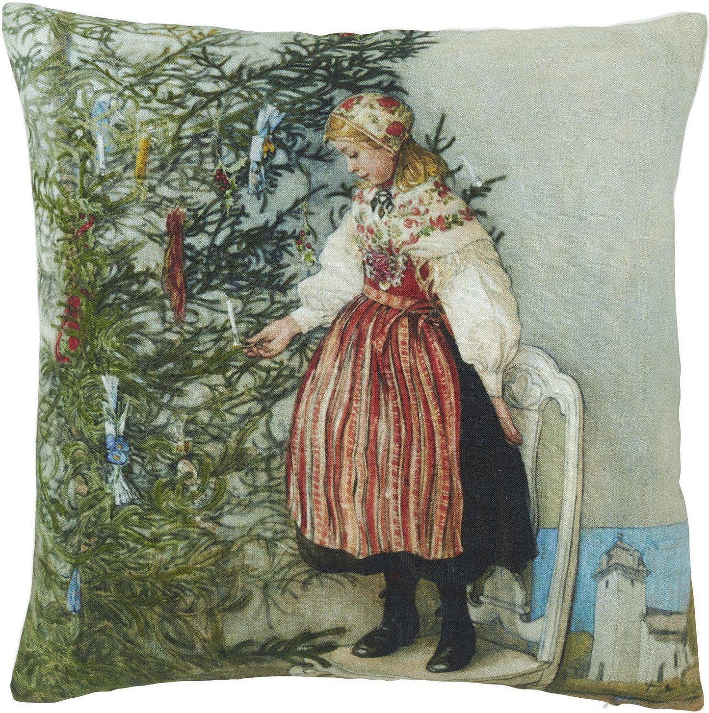 PILLOW, CHRISTMAS EVE - CARL LARSSON