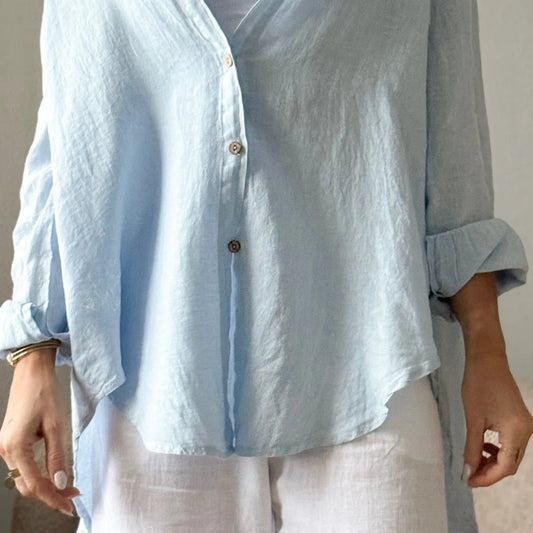 SHIRT LINEN, EASY DAYS - LIGHT BLUE