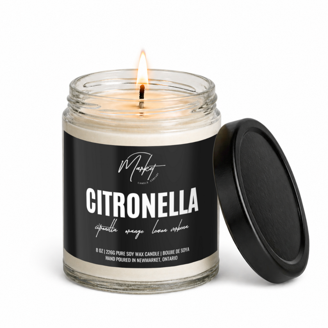 CANDLE (SOY WAX) - CITRONELLA 8oz