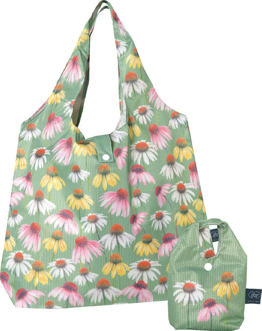 SHOPPING BAG - PASTEL GARDEN, GREEN