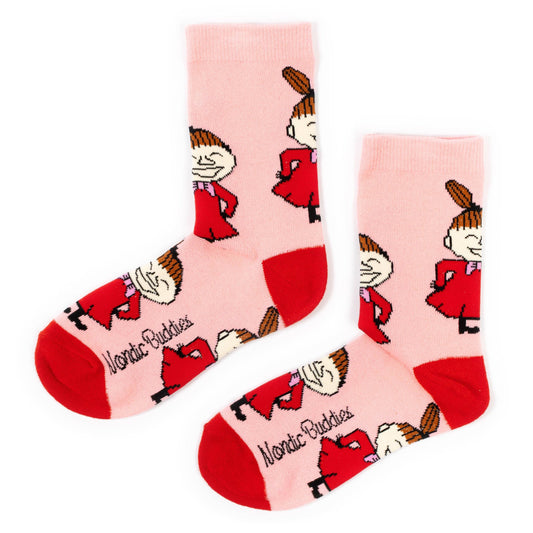 MOOMIN WOMEN'S SOCKS, LITTLE MY HAPPINESS - PINK/RED