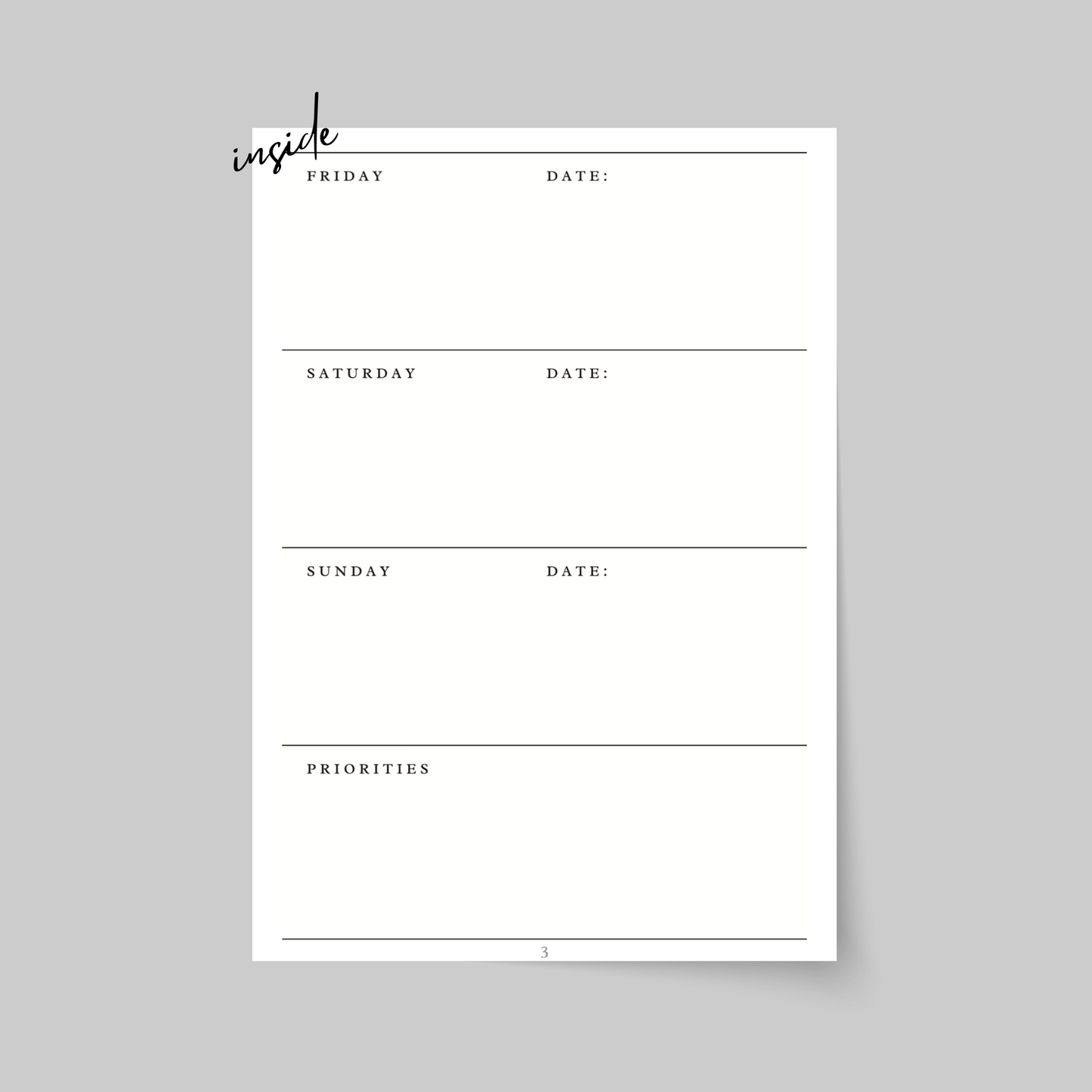 NOTEBOOK - DAILY POCKET PLANS