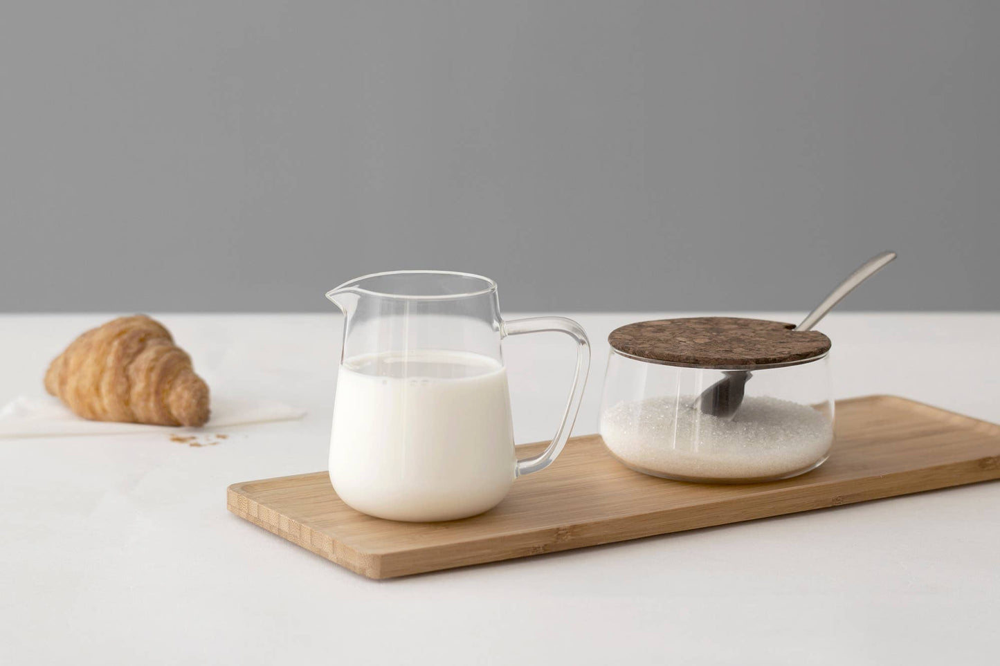 GLASS SERVING SET - PITCHER, BOWL & SPOON
