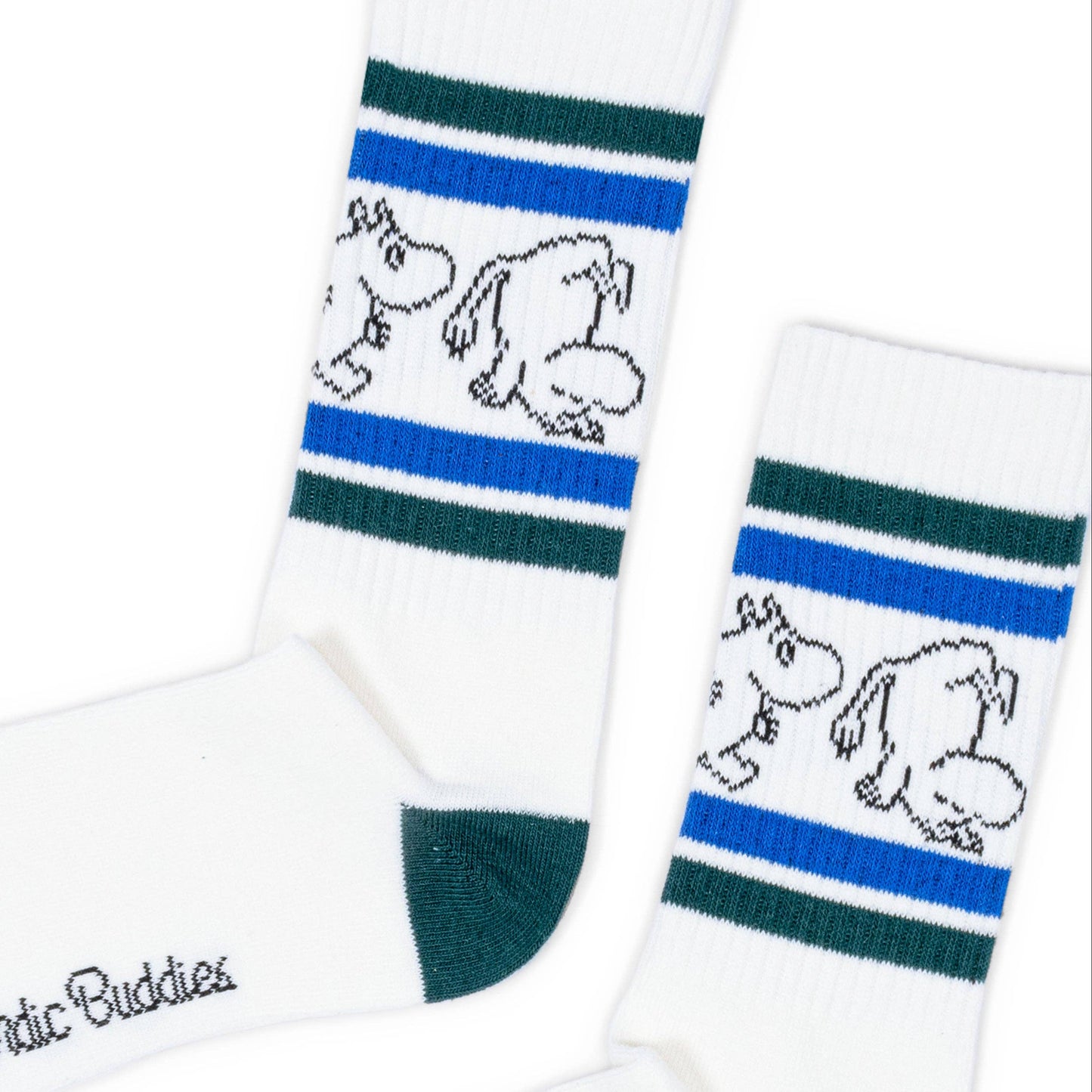 MOOMIN MEN'S RETRO SOCKS - WHITE/BLUE/PETROL
