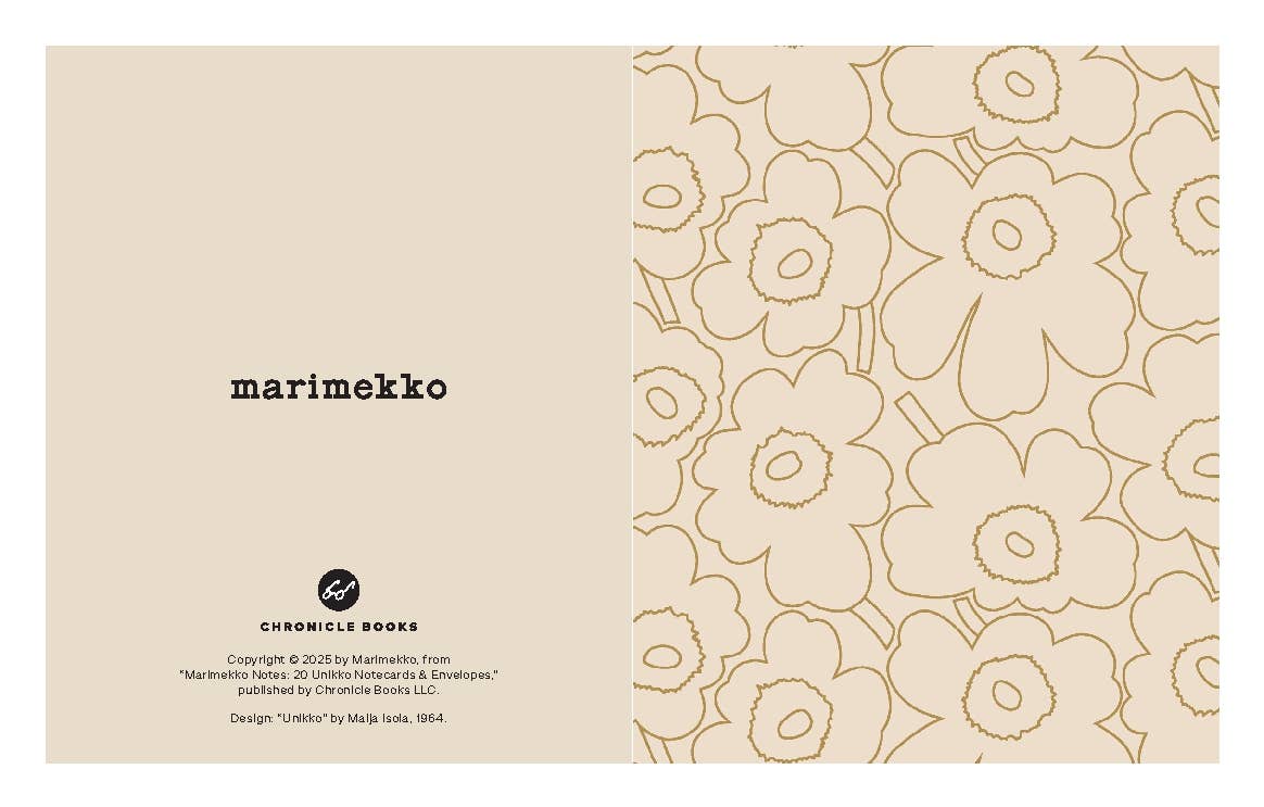 MARIMEKKO NOTECARD SET - 20/UNIKKO PASTEL