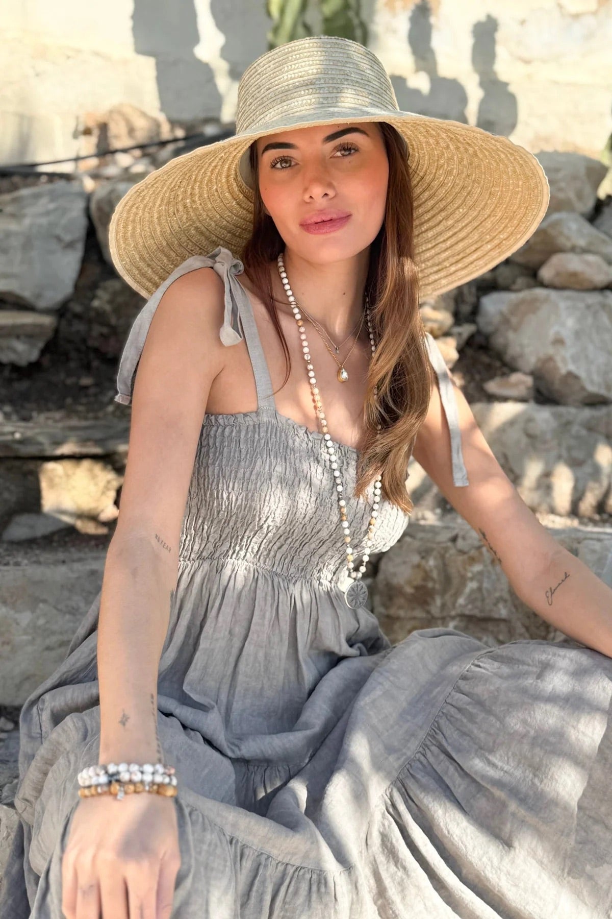 DRESS LINEN, FLORENTINO - TAUPE