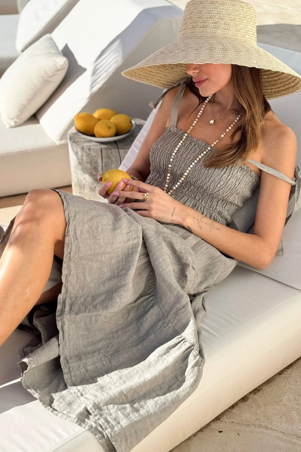 DRESS LINEN, FLORENTINO - TAUPE