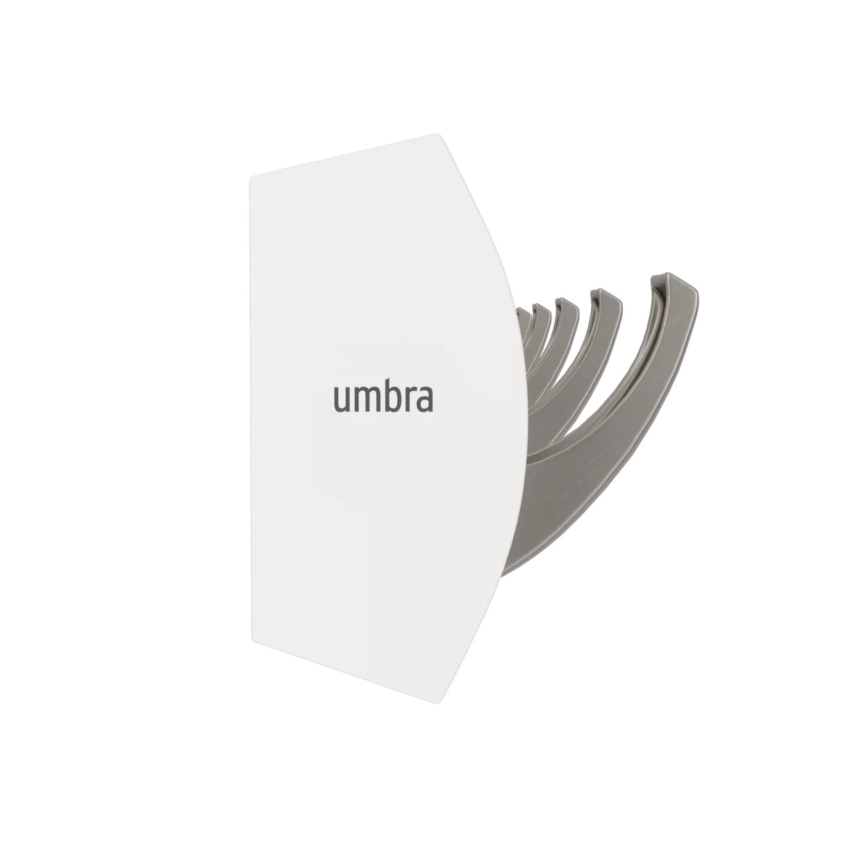 WALL MOUNTED HOOK - WHITE/NICKEL