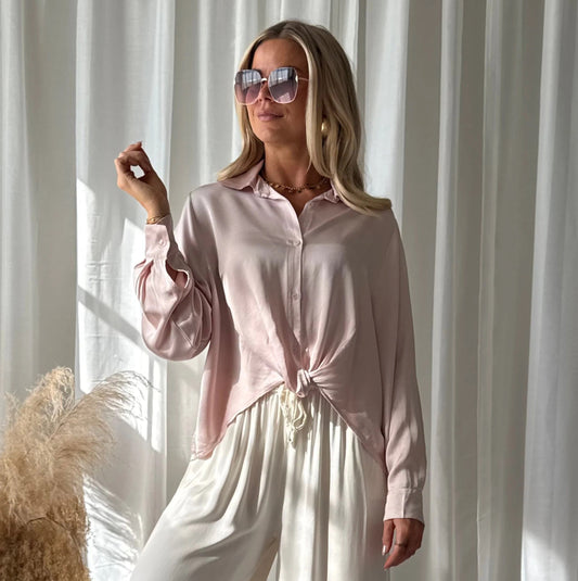 SHIRT SATIN, JULIEN - ROSE