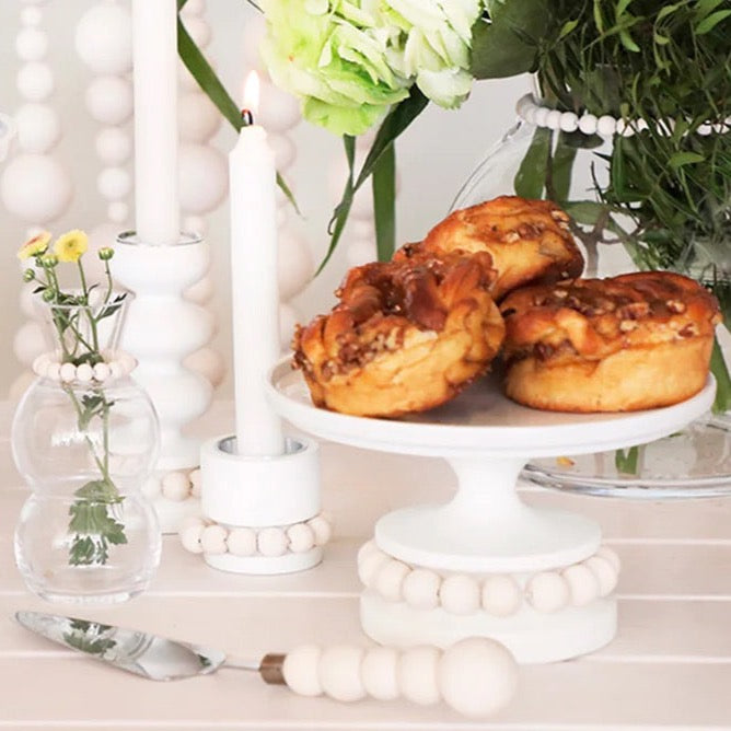 CANDLEHOLDER - AARIKKA PRINSESSA, WHITE