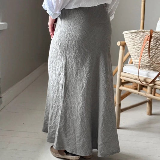 SKIRT, PENCIL - LINEN, TAUPE