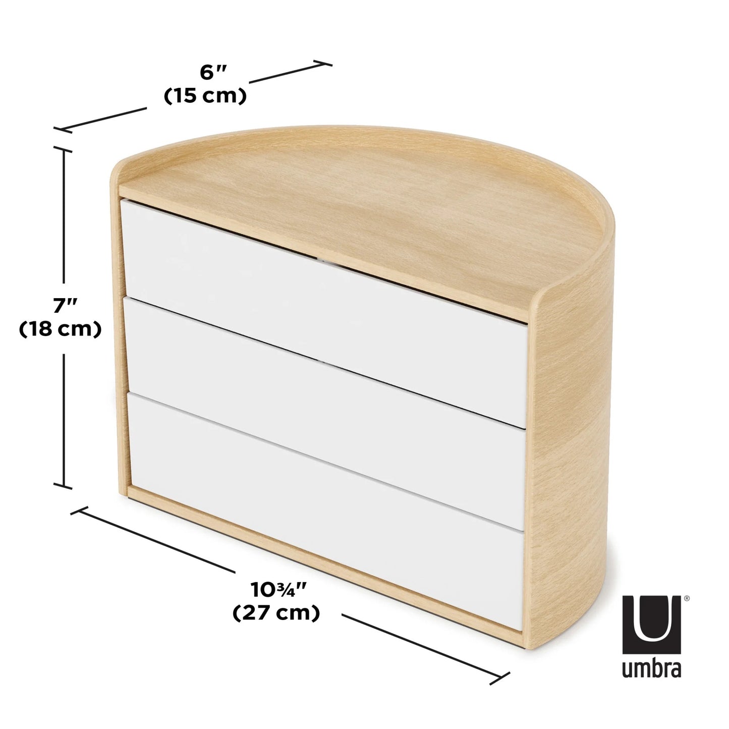 STORAGE BOX, MOONA - WHITE/NATURAL