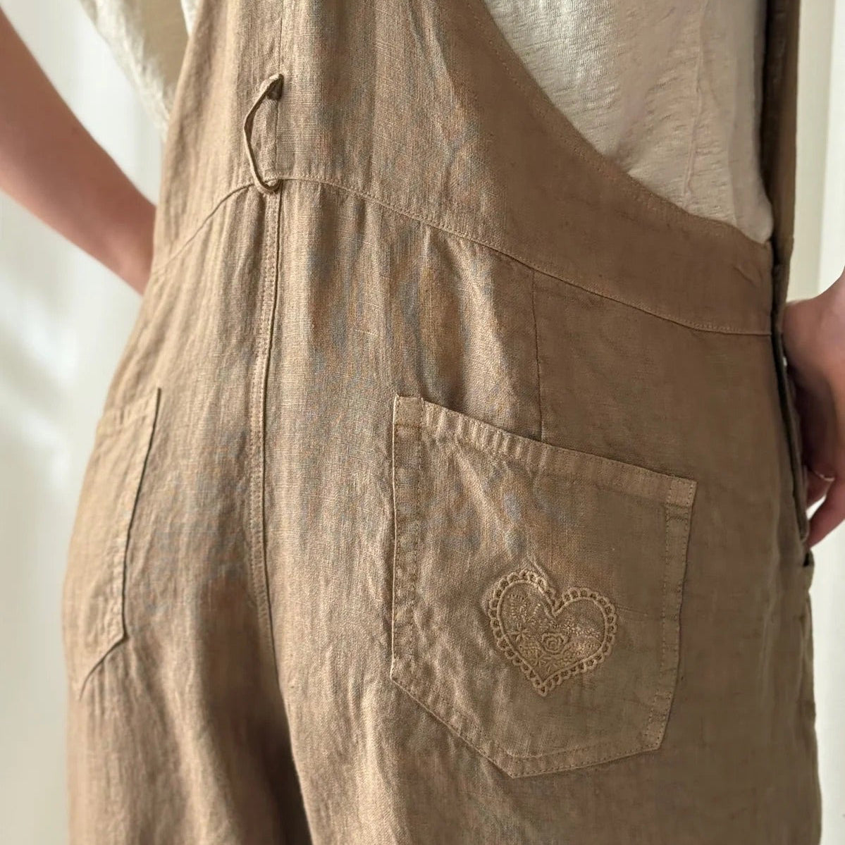 JUMPSUIT LINEN, PAINTER - SAVANNA