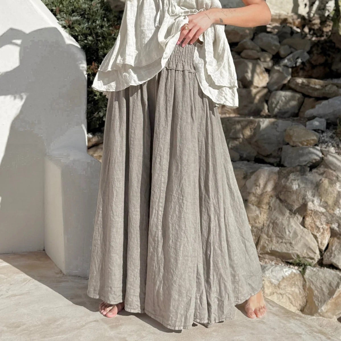 TROUSERS LINEN, SEVILLA - TAUPE