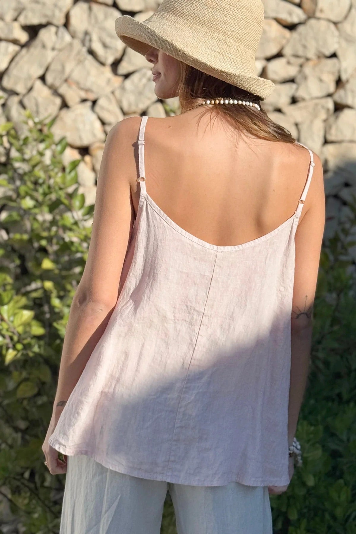 TOP LINEN, VIDA - LIGHT PINK