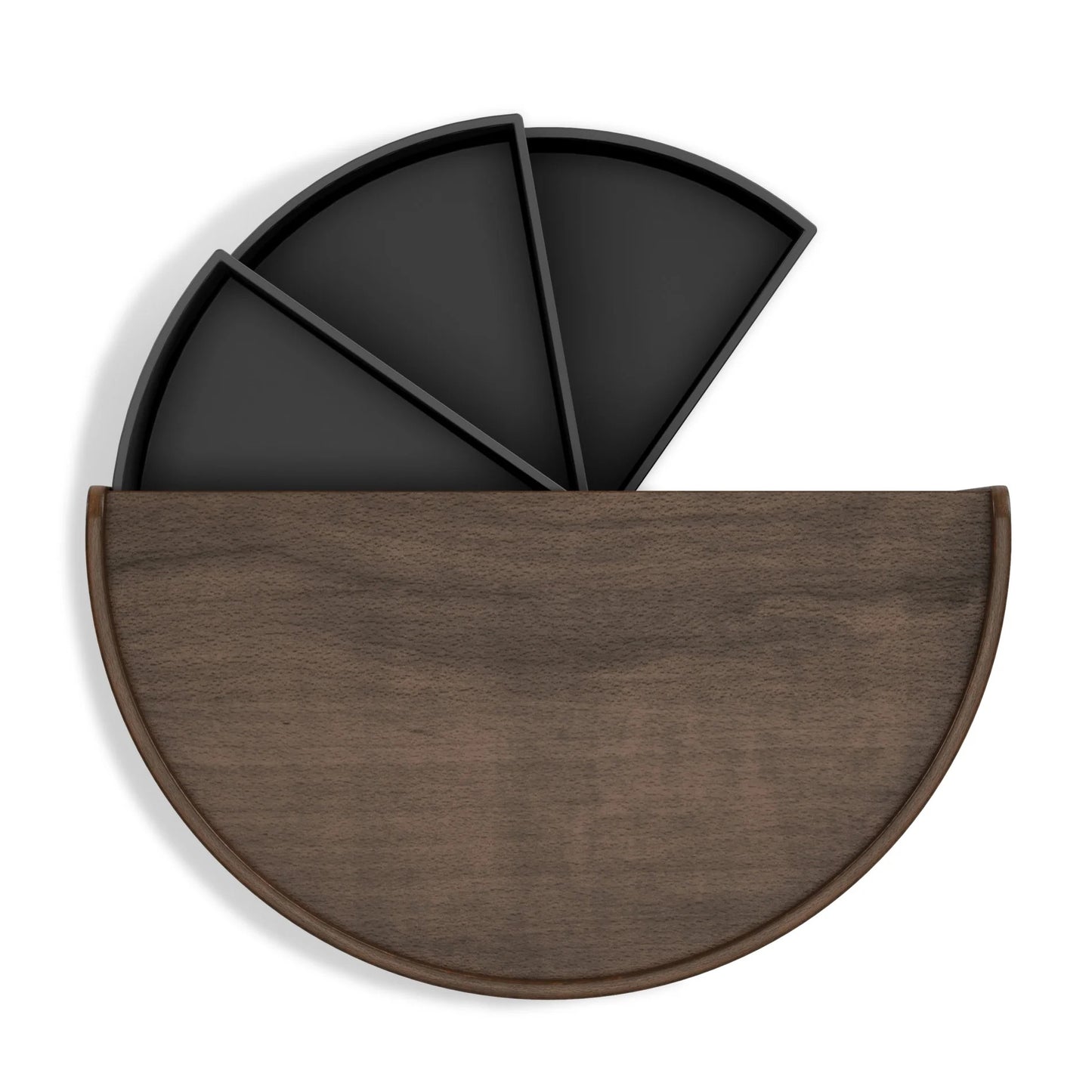 STORAGE BOX, MOONA - BLACK/WALNUT