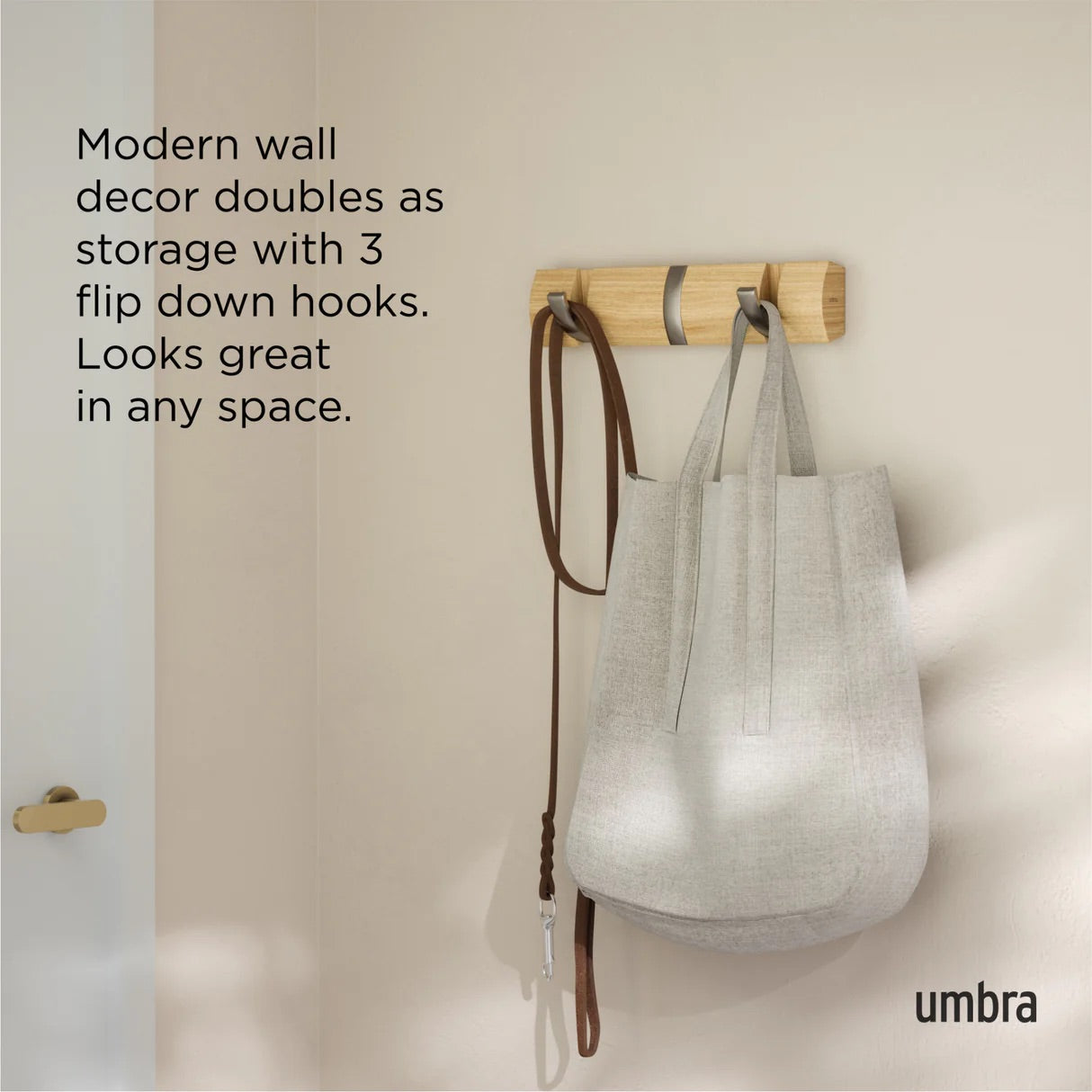 WALL MOUNTED HOOK - NATURAL