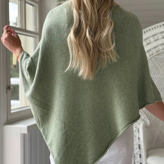 PONCHO, ZELIE - VISCOSE, OLIVE