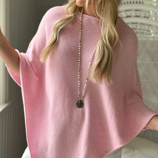 PONCHO, ZELIE - VISCOSE, PINK