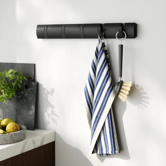 WALL MOUNTED HOOK (FLIP 5) - BLACK