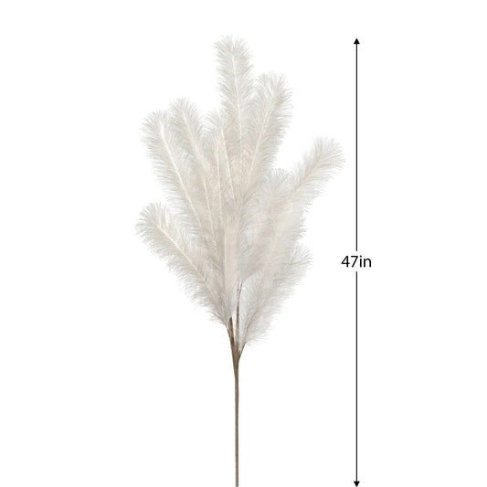 PAMPAS FEATHER STEM - WHITE