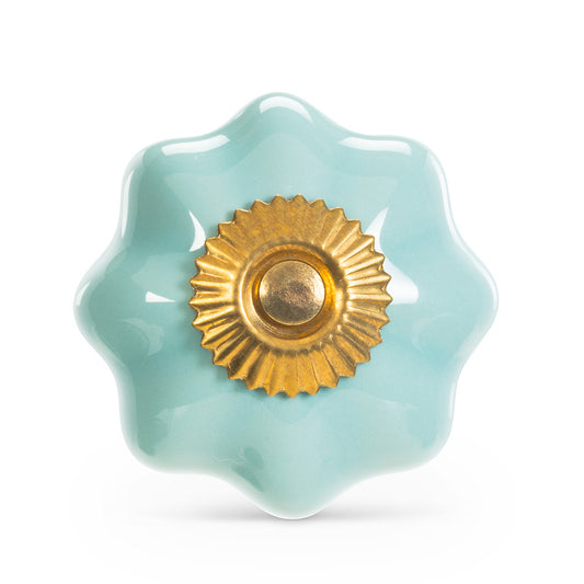 KNOB/PUMPKIN, TURQUOISE