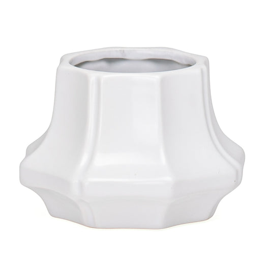 VASE, CERAMIC - WHITE