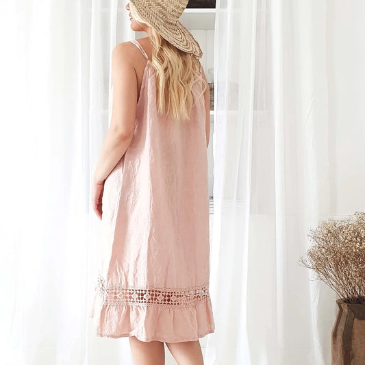 DRESS LINEN, CRAZY FOR YOU - ROSE