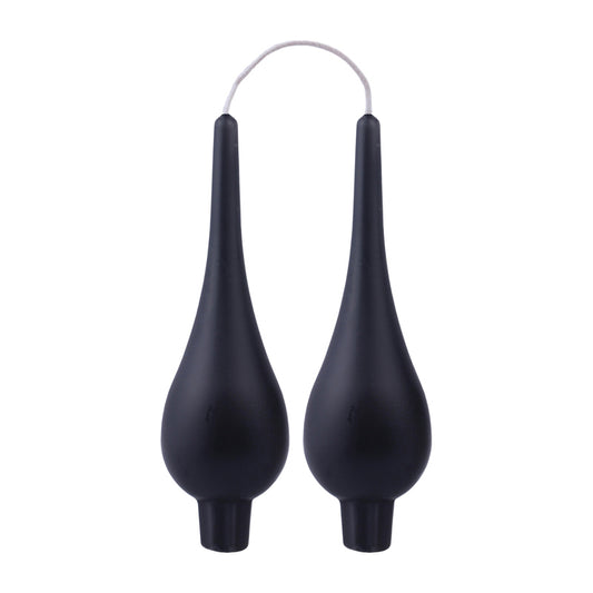 DANISH CANDLE, DROP SHAPE - BLACK