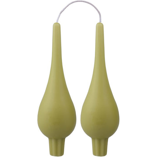 DANISH CANDLE, DROP SHAPE - LIME